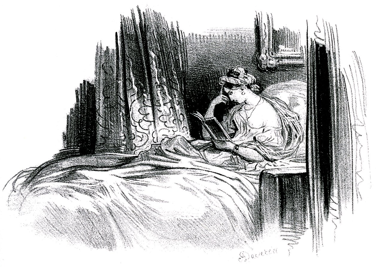 Madame Bovary pour le roman de Gustave Flaubert - Achille Devéria
