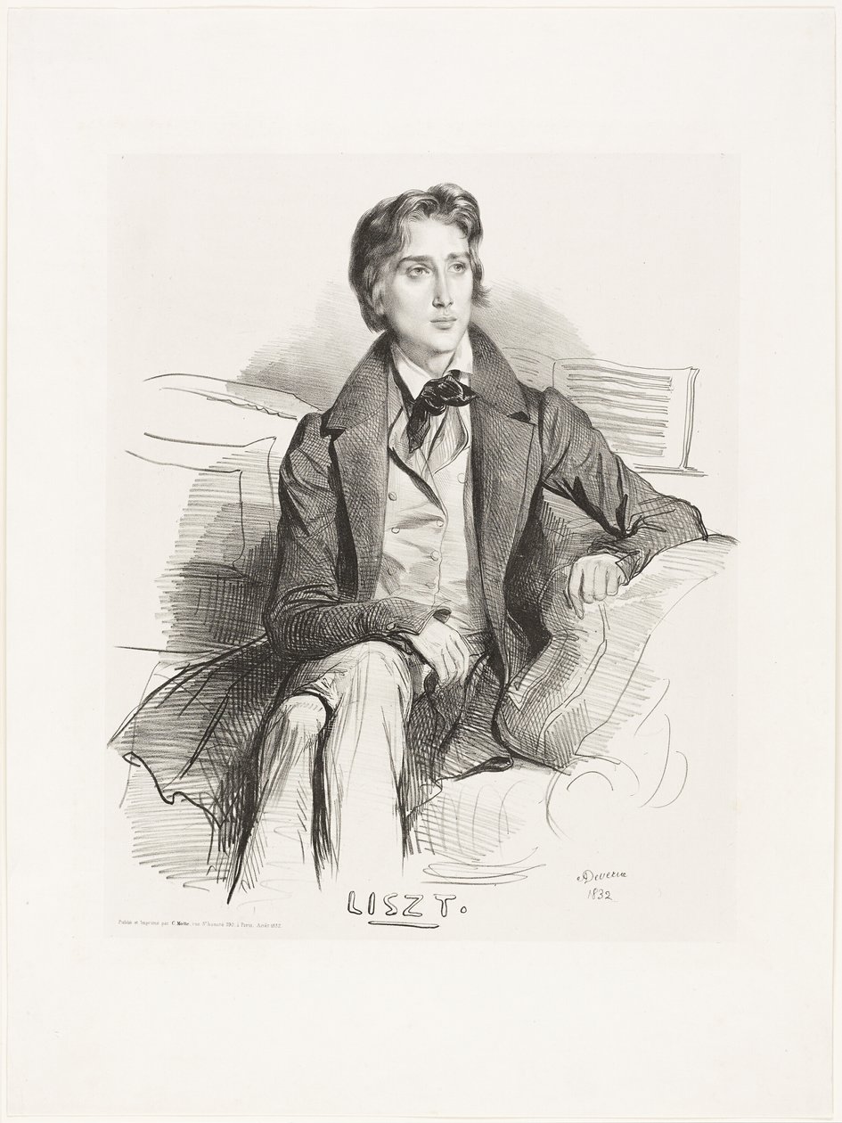 Portrait de Franz Liszt - Achille Devéria