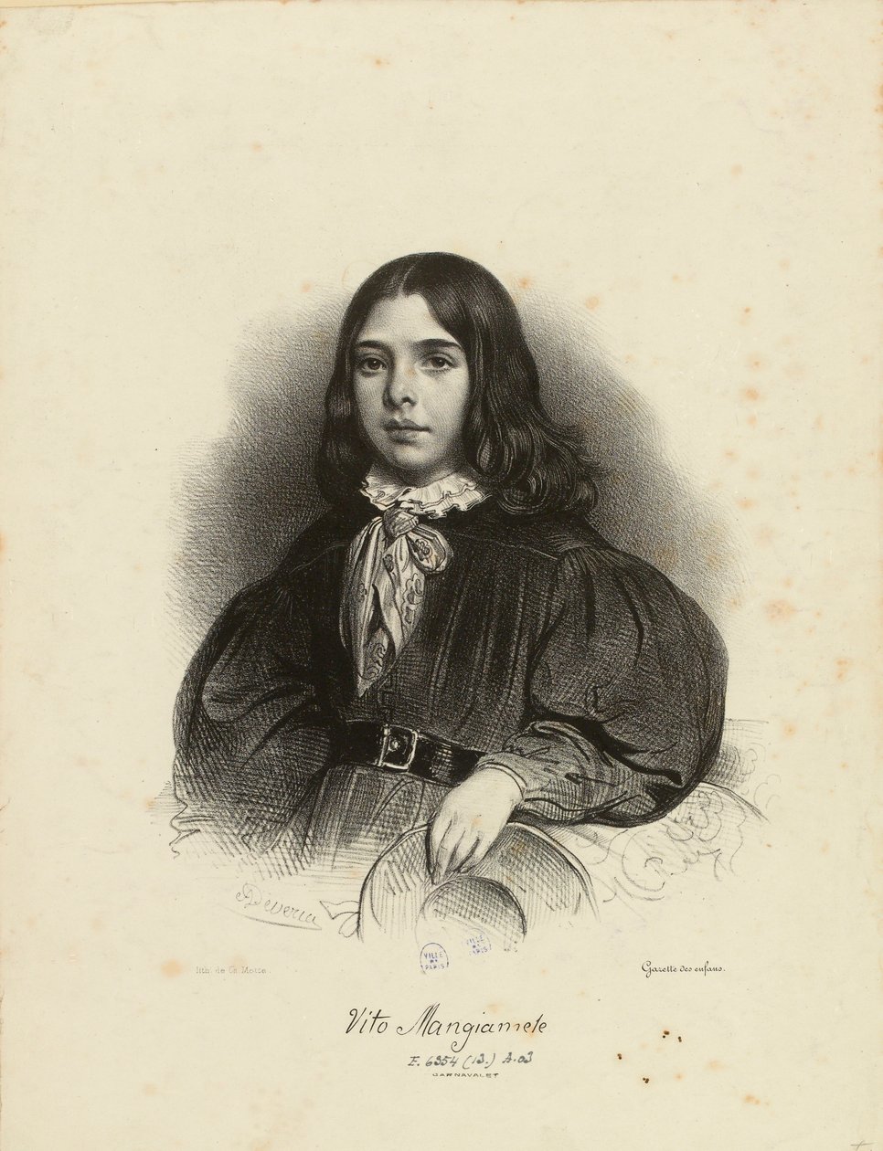 Portrait de Vito Mangiamele 1827-1897, 1839 - Achille Devéria