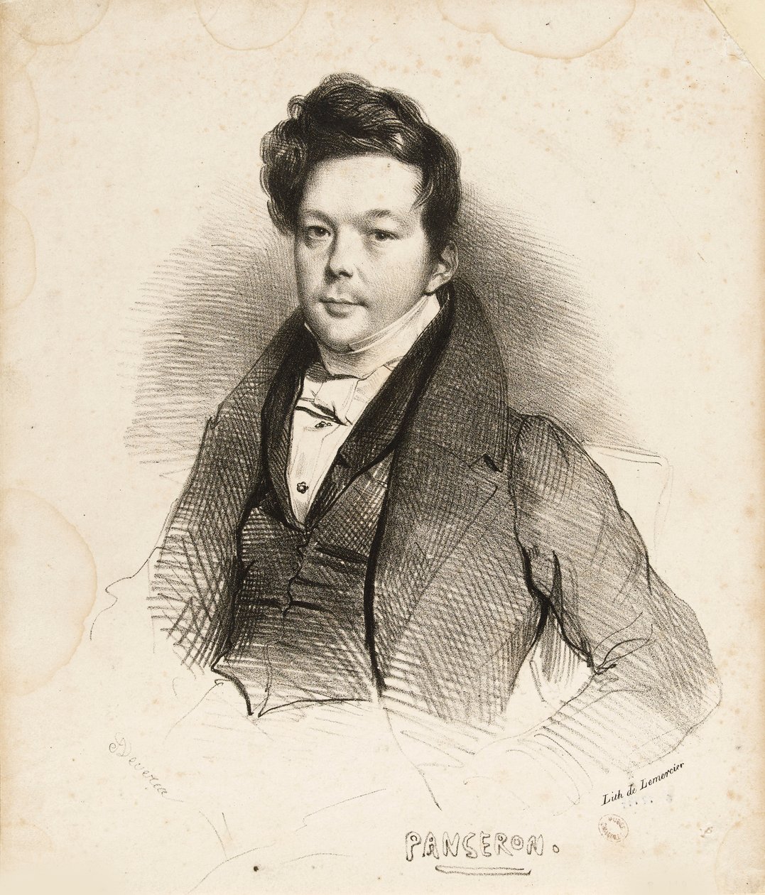 Portrait du compositeur Auguste-Mathieu Panseron 1796-1859 - Achille Devéria