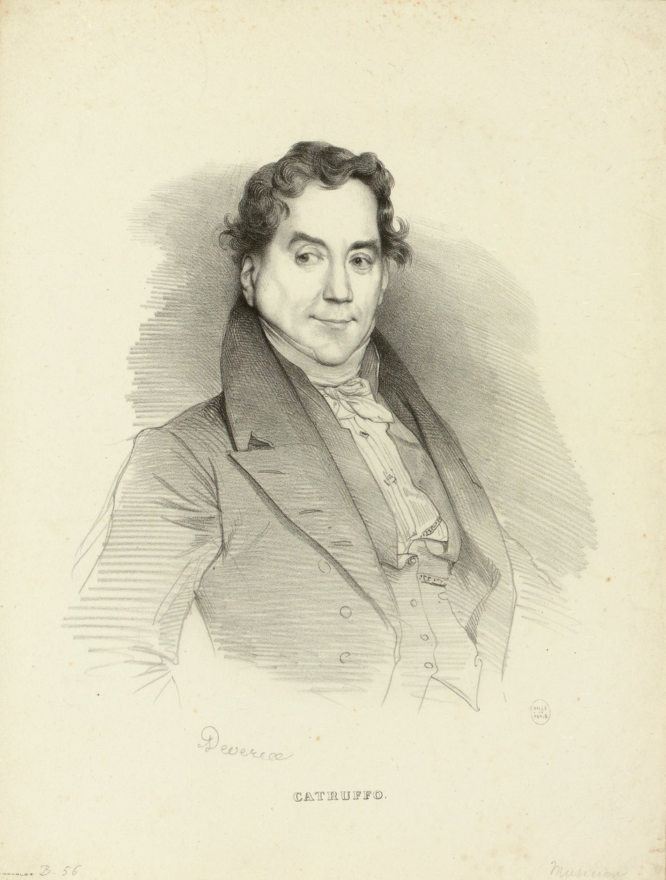 Portrait du chanteur et compositeur Gioseffo Catrufo 1771-1851, 1830 - Achille Devéria
