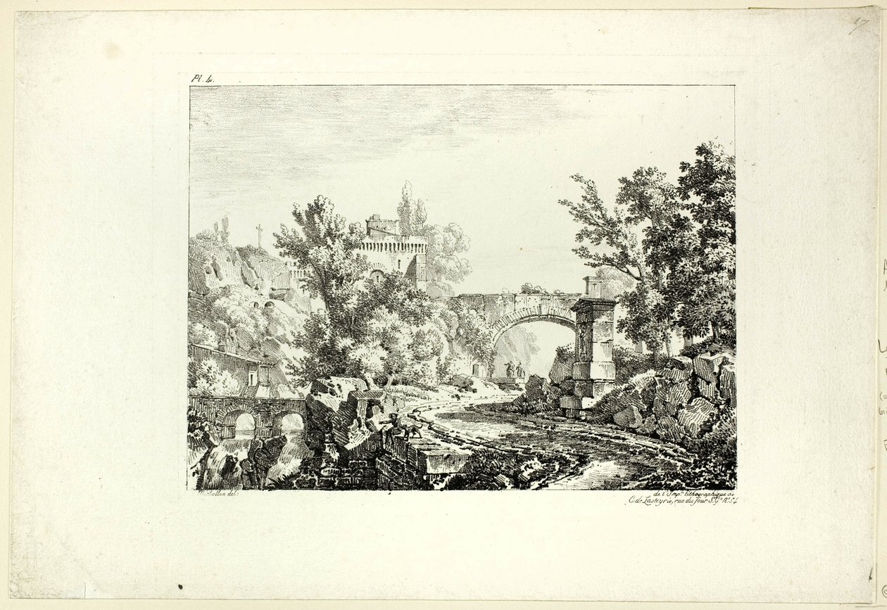 Paysage, planche IV - Achille Etna Michallon