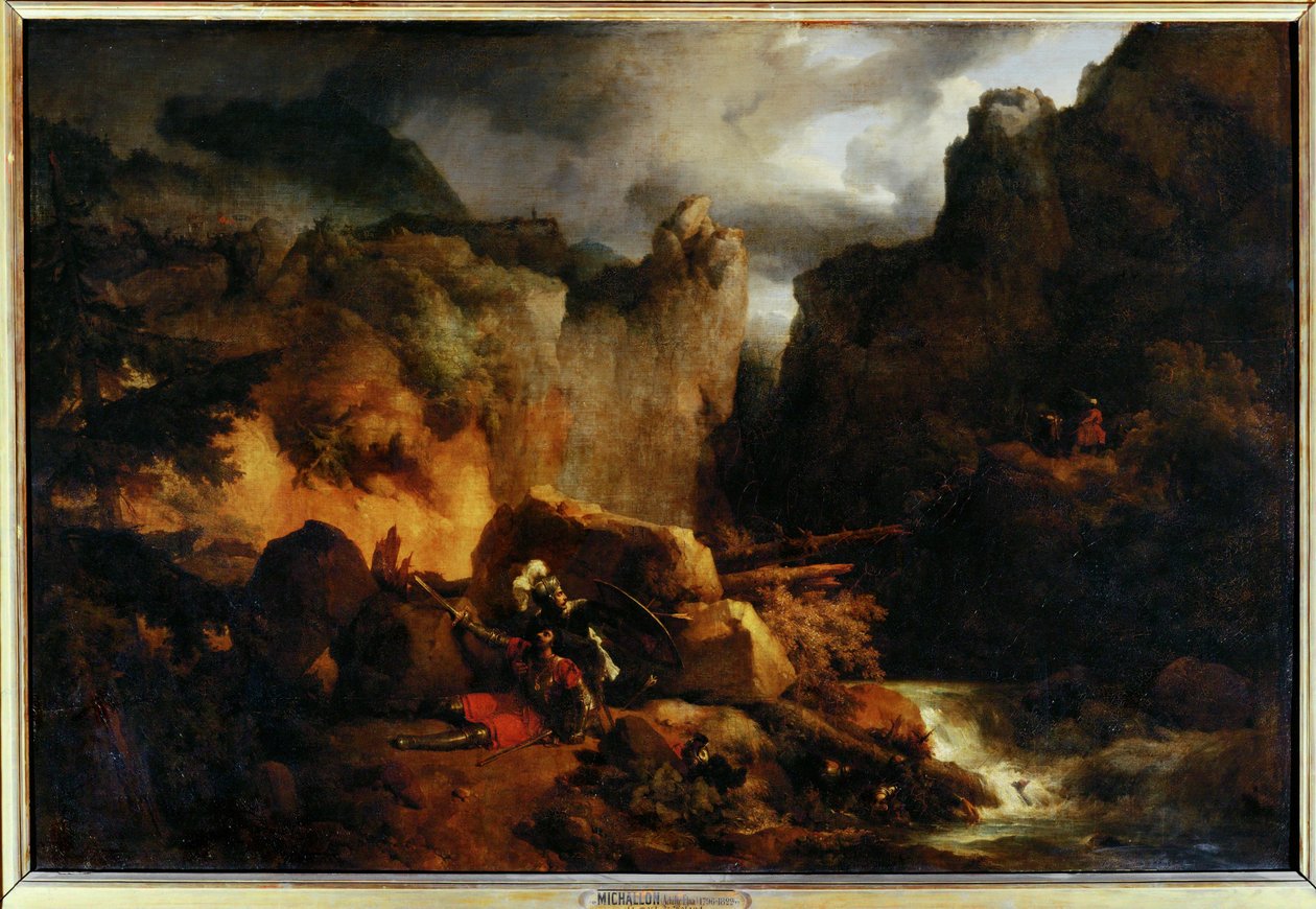 Paysage. Mort de Roland en 778 - Paysage. Mort de Roland en 778 ... - Achille Etna Michallon