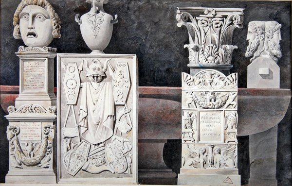 Fragments de sculptures anciennes - Achille Francois Leclere
