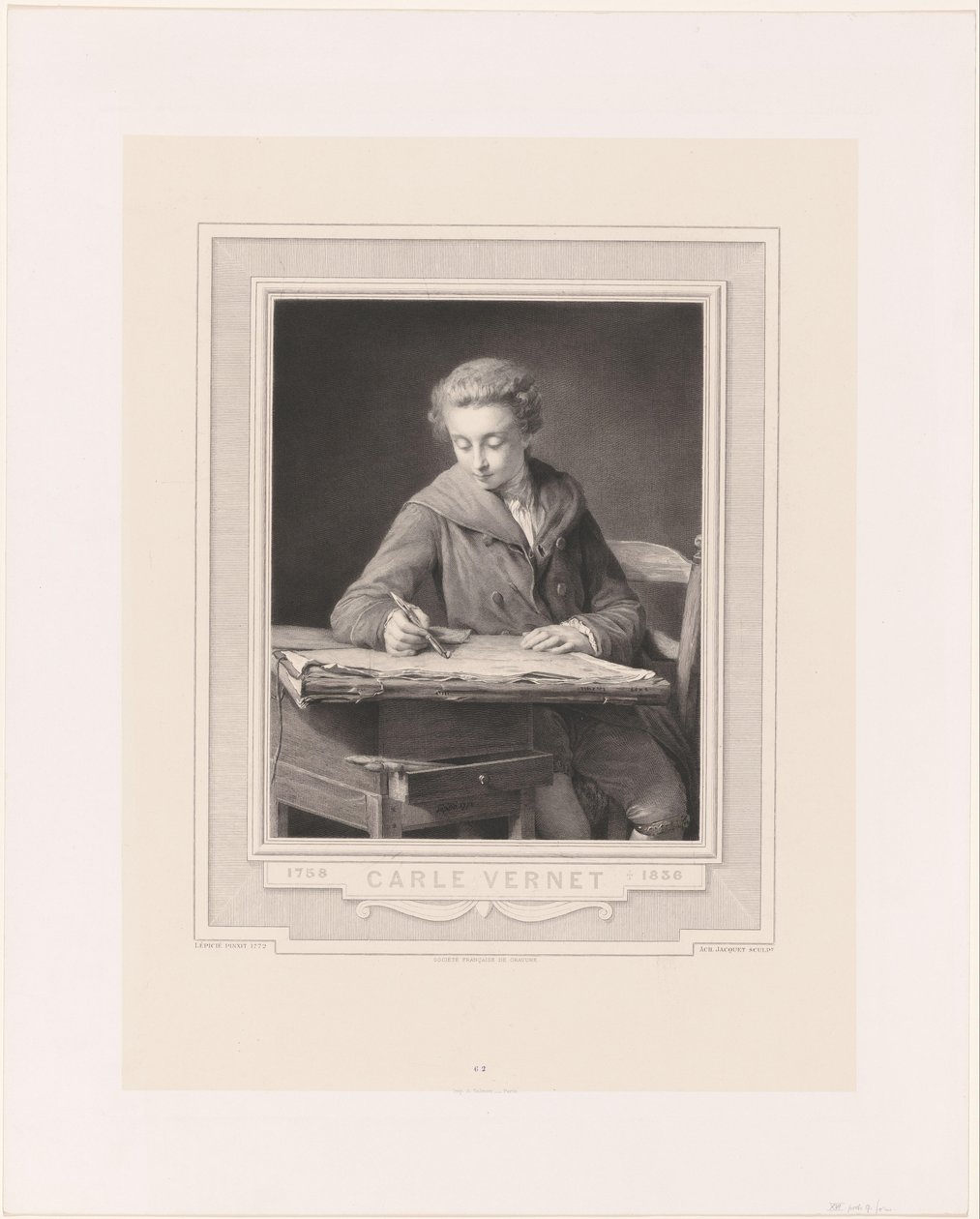 Portrait de Carle Vernet - Achille Jacquet