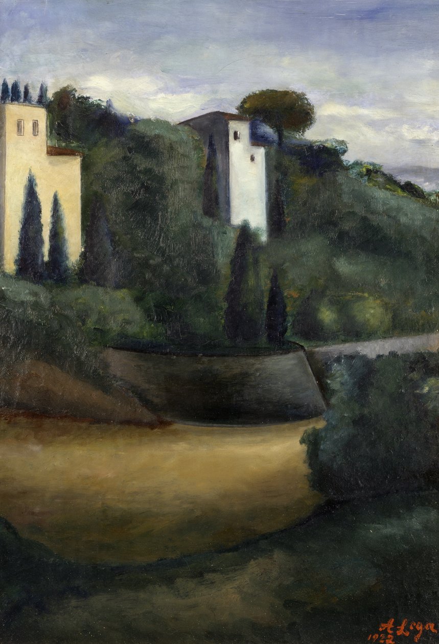 Villas à Fiesole - Achille Lega
