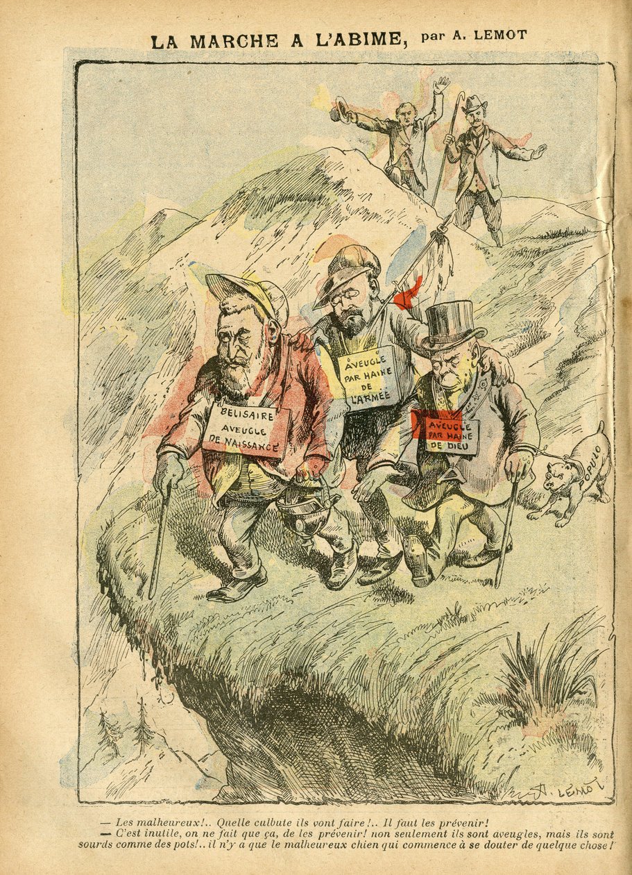 Illustration par Achille Lemot (1846-1909) dans Le Pèlerin, 08/09/07 - La marche à l