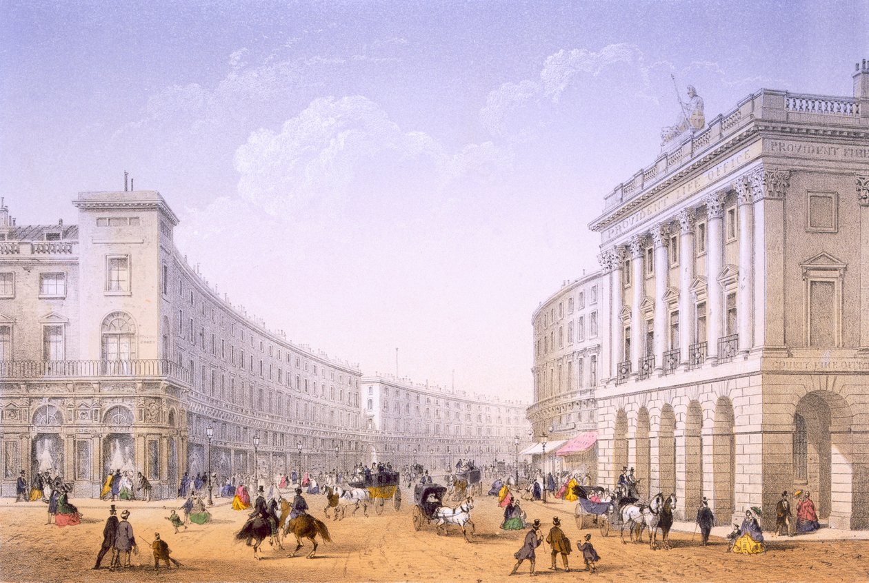 Le Quadrant et Regent Street, Londres - Achille Louis Martinet