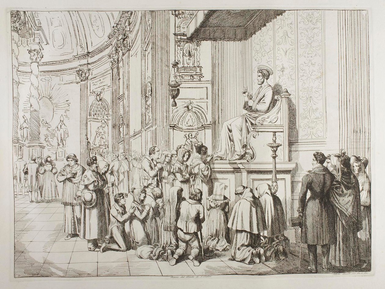 Baiser les pieds de saint Pierre - Achille Pinelli