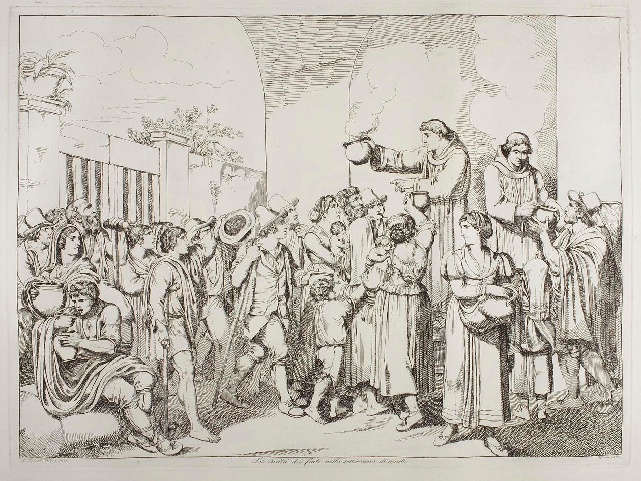 Les aumônes des moines - Achille Pinelli