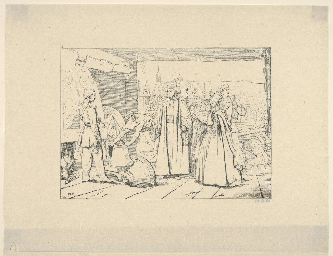 Offrande de cloches à fondre en canon des gravures de guerre confédérées, 1861-63 - Adalbert John Volck
