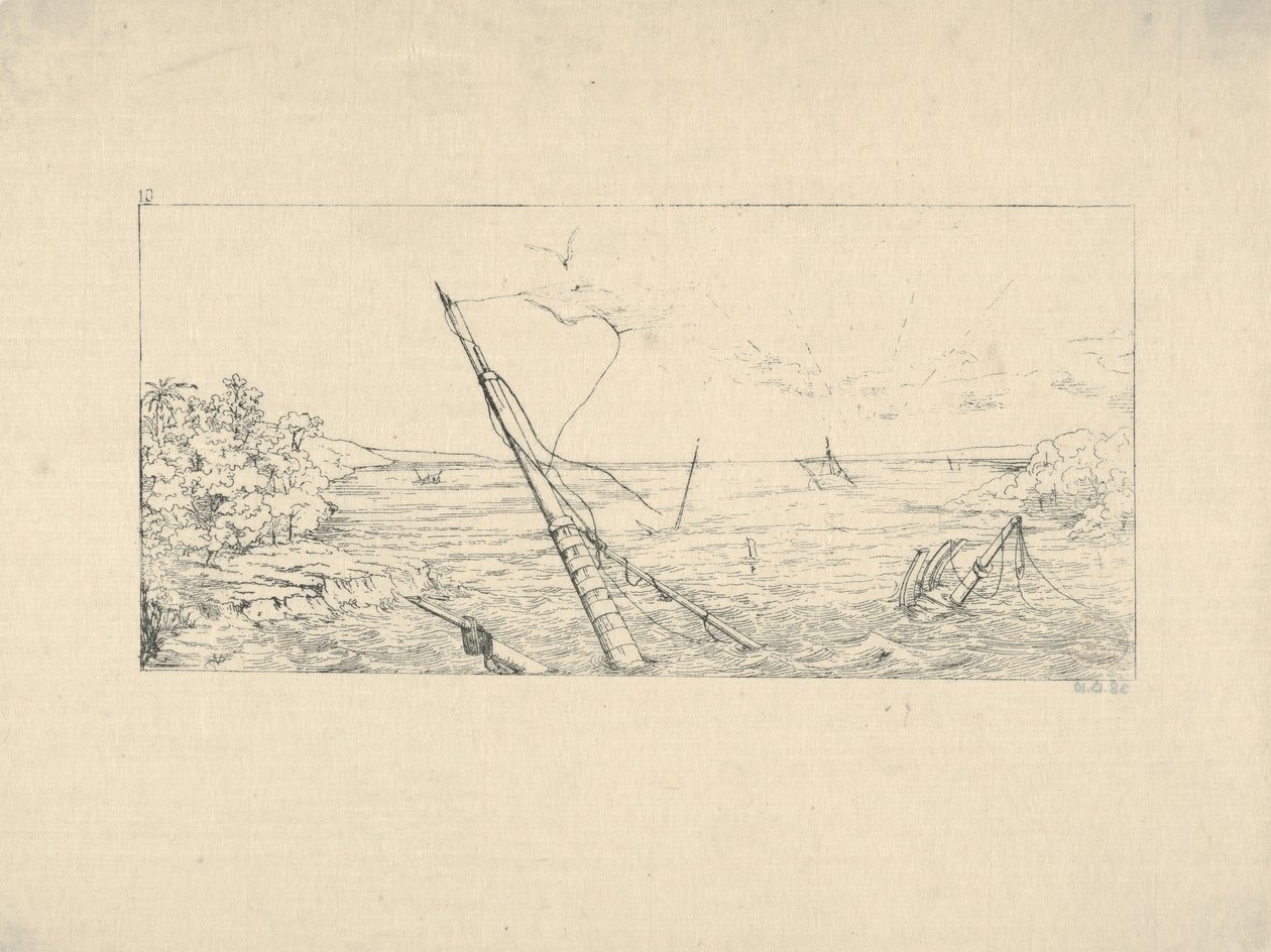 Blocus de pierre au large de Charleston, Caroline du Sud, des Gravures de la guerre confédérée, 1861-63 - Adalbert John Volck