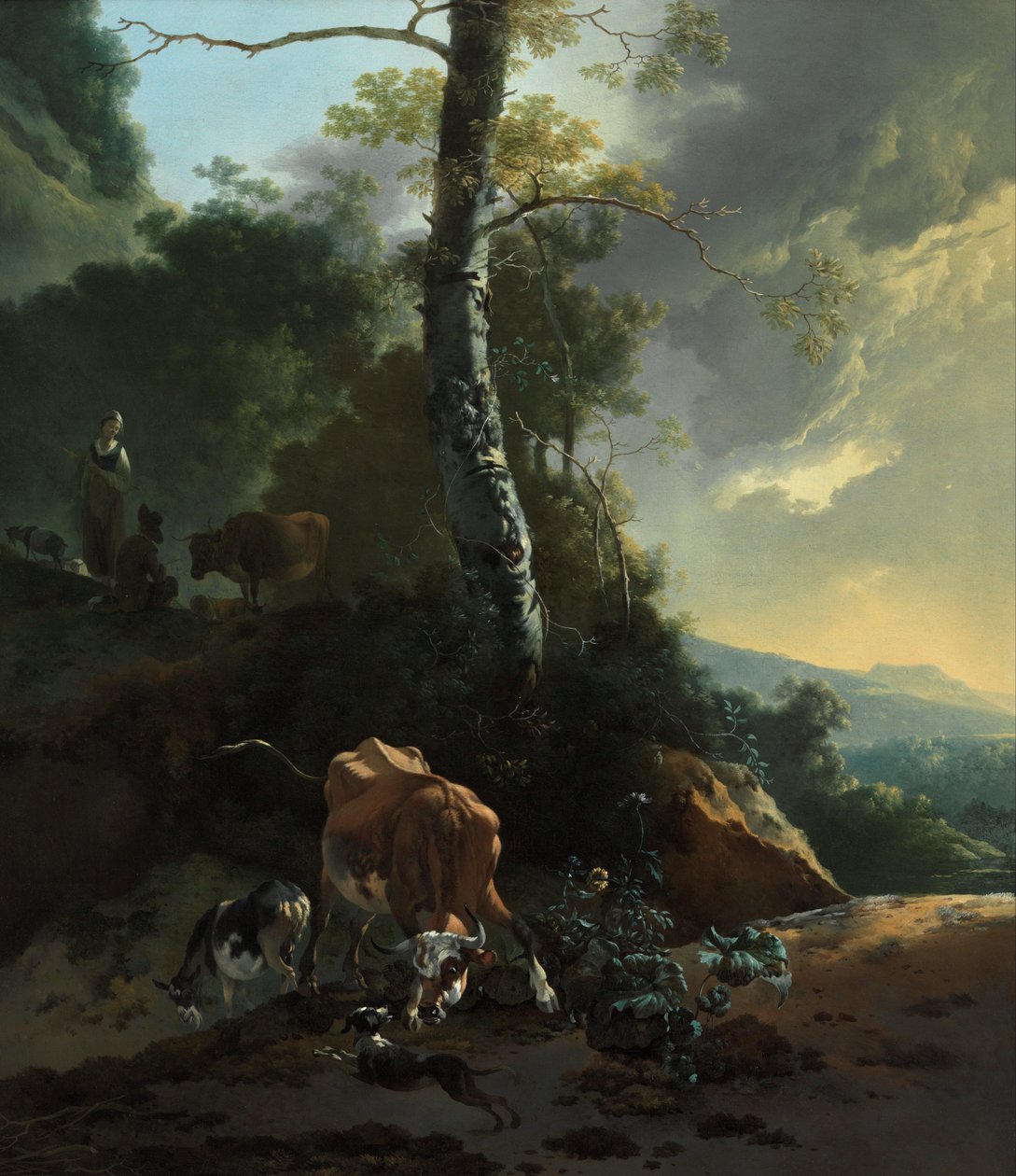 Paysage avec un Bœuf Enragé - Adam Pynacker