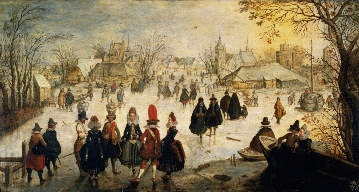 Scène de patinage - Adam van Breen