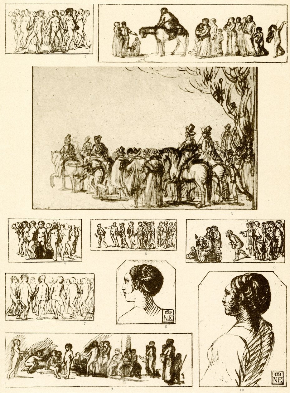 Rondes, études de têtes et groupes de figures - Adam Elsheimer