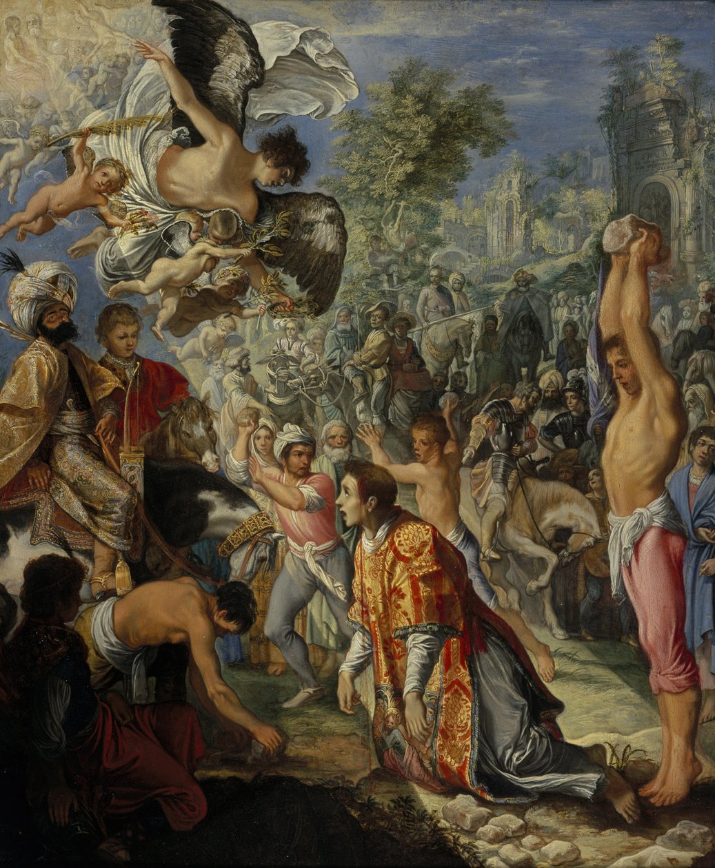 La lapidation de saint Étienne - Adam Elsheimer