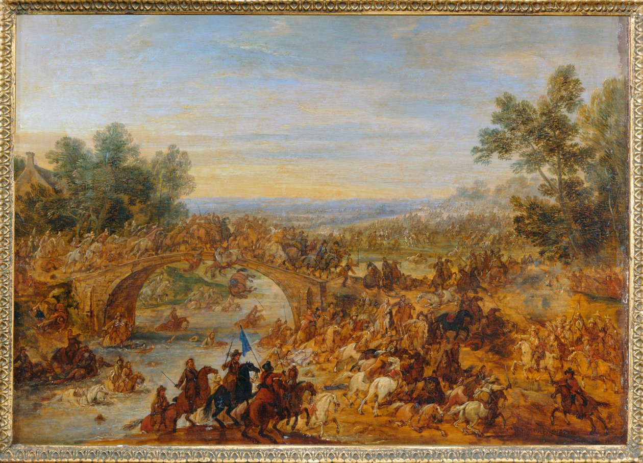 Combat de cavalerie au passage d' un pont ... | Estampe d'art