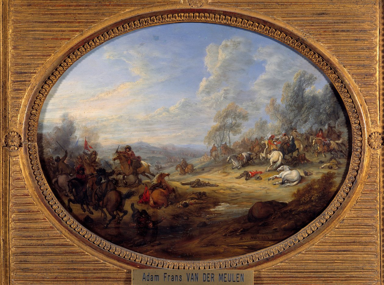 Choc de cavalerie Une bataille sous le règne de Louis XIV - Adam Frans van der Meulen