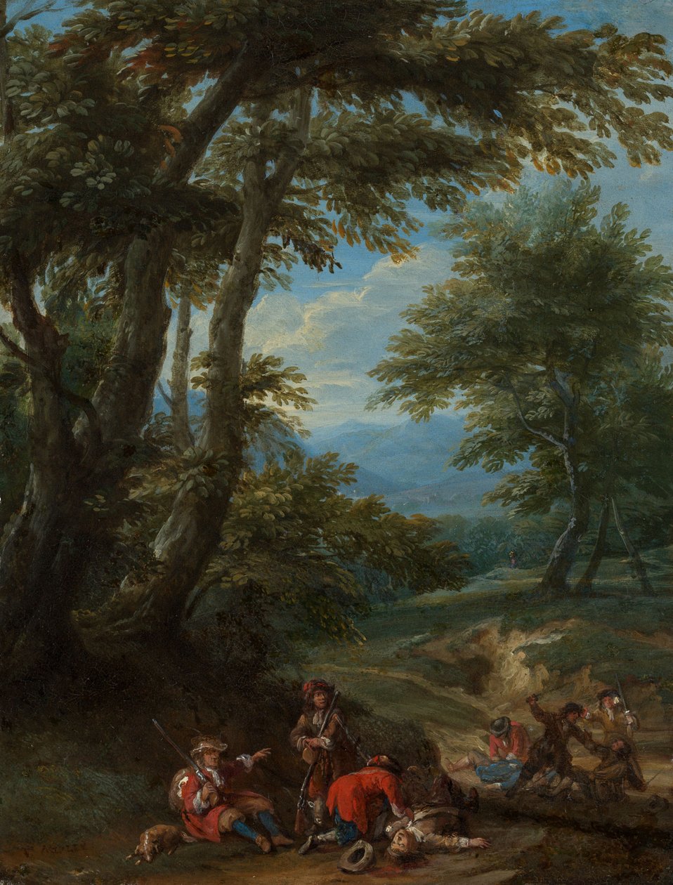 Paysage avec une attaque - Adam Frans van der Meulen