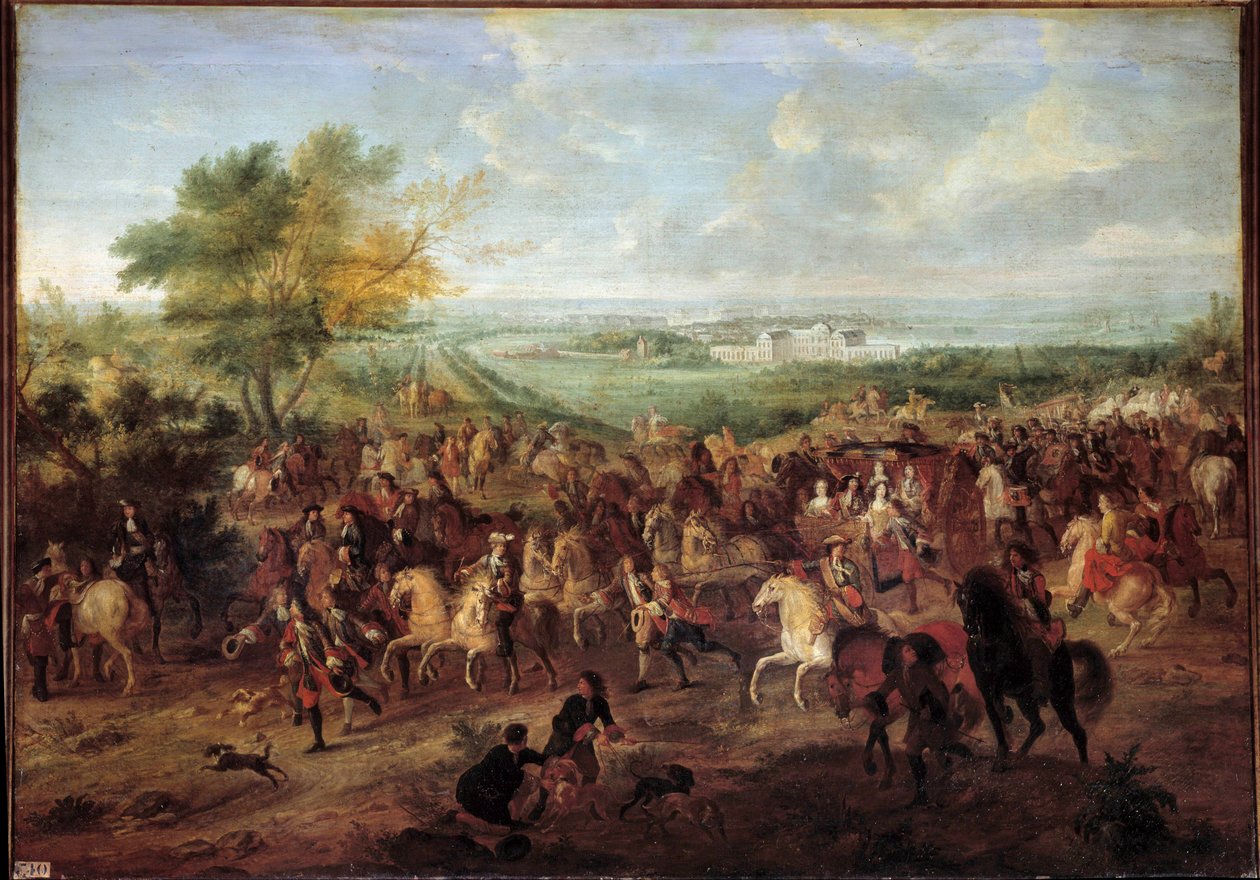 Promenade en calèche du roi Louis XIV, de la reine Marie-Thérèse d