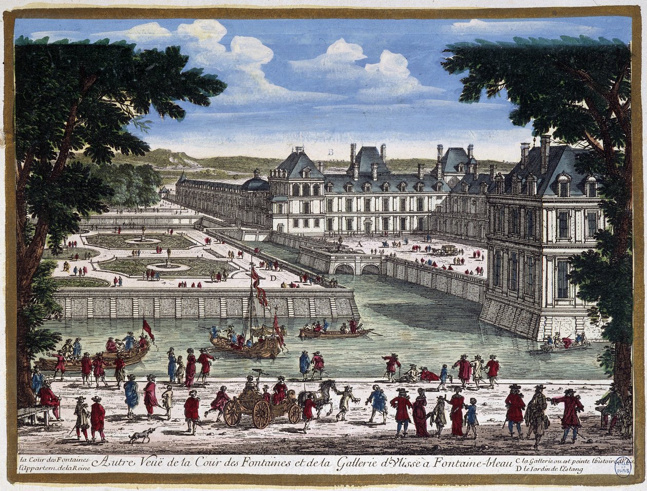 Château de Fontainebleau - gravure de Perelle - Adam Perelle