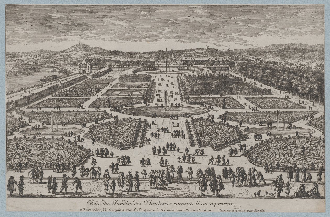 Le Jardin des Tuileries, 1680 - Adam Perelle
