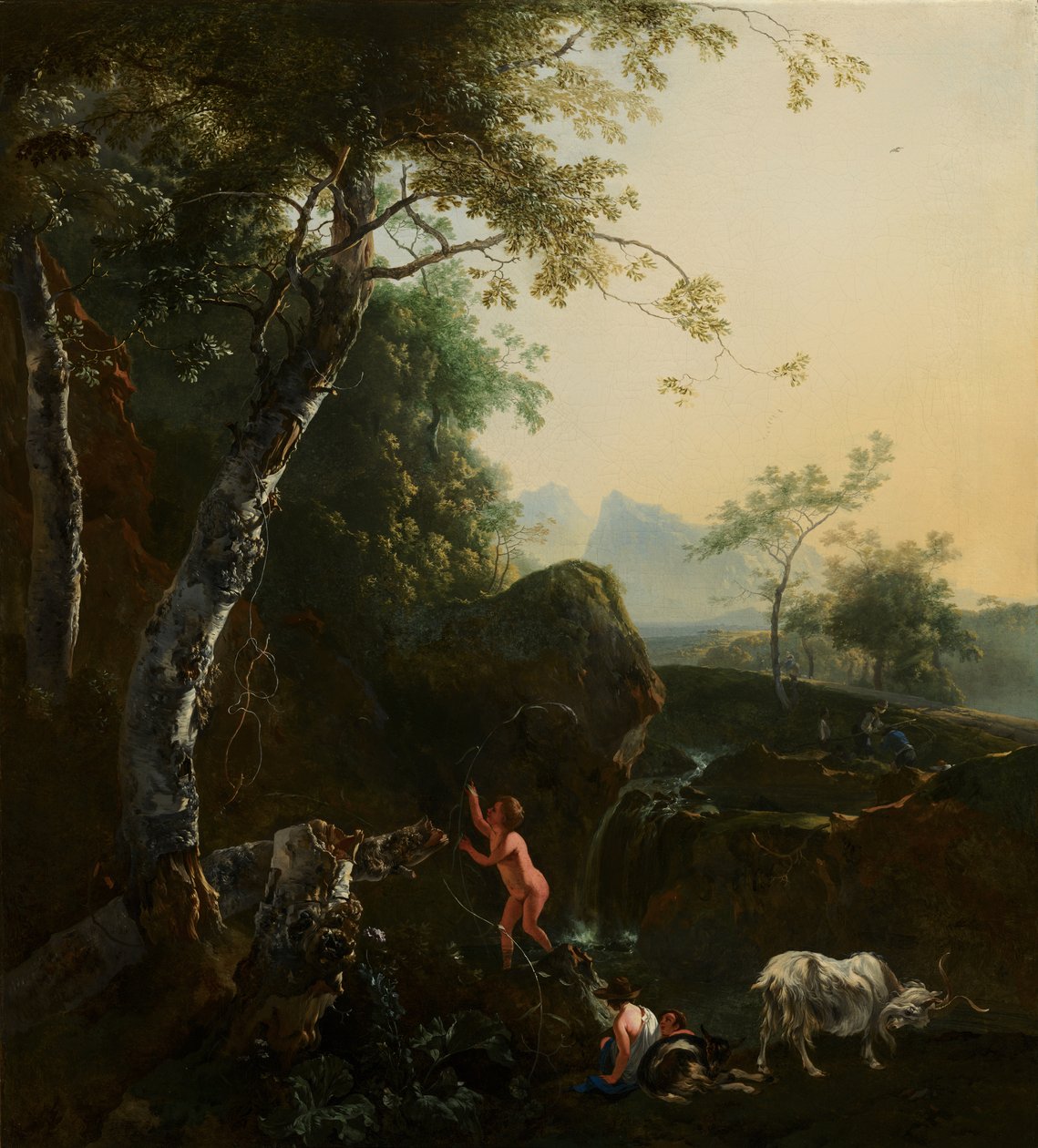 Paysage montagneux avec cascade - Adam Pynacker