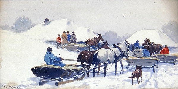 Hiver à la campagne - Adam Setkiewicz