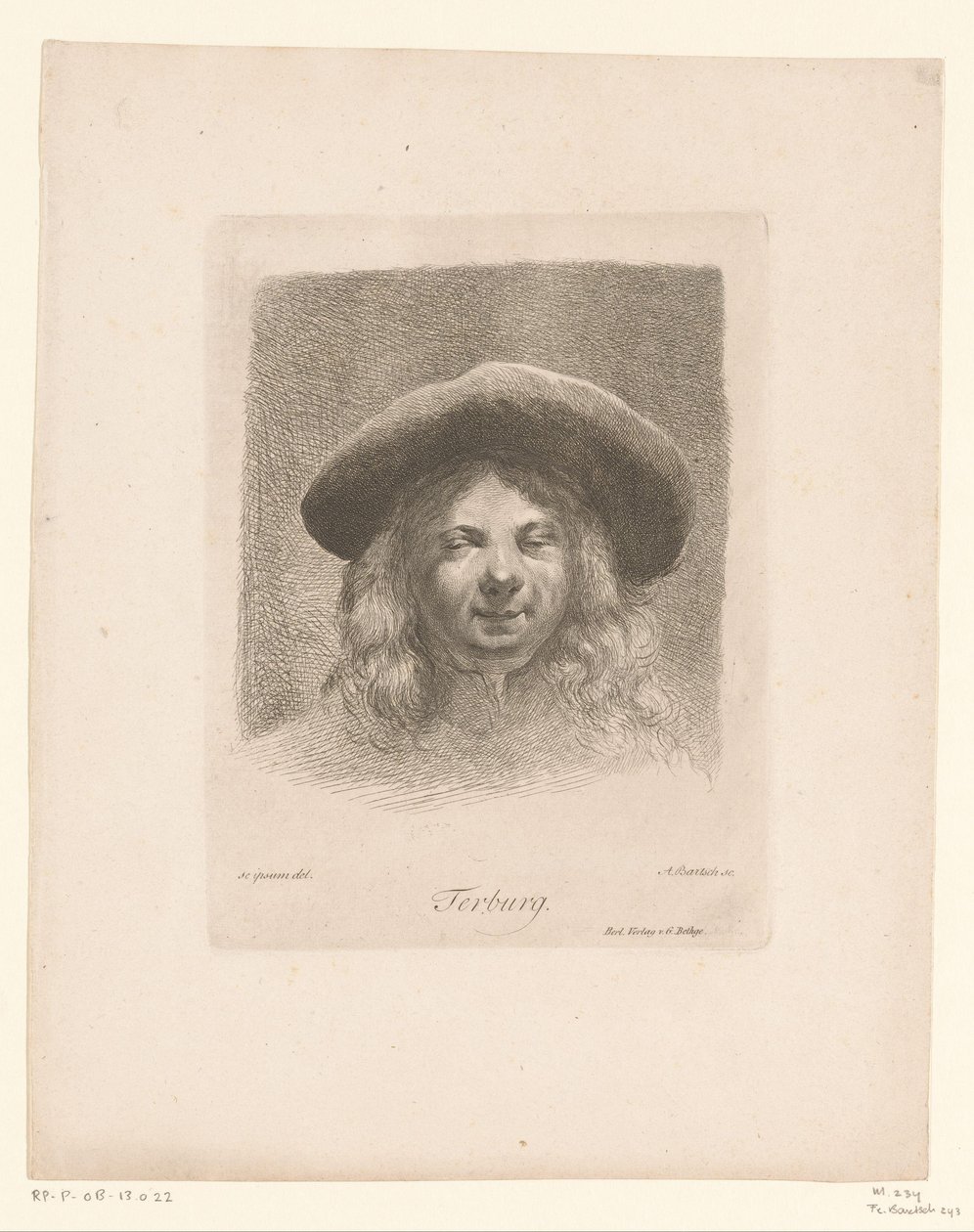Portrait de Moses ter Borch - Adam von Bartsch