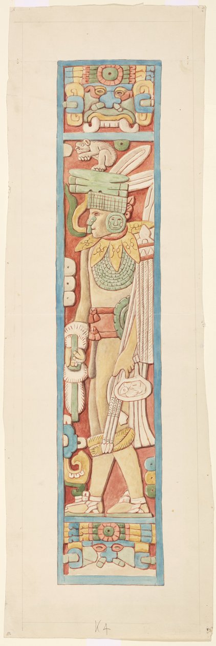 Montant de porte à Chichen Itza, Yucatan, Mexique - Adela Breton