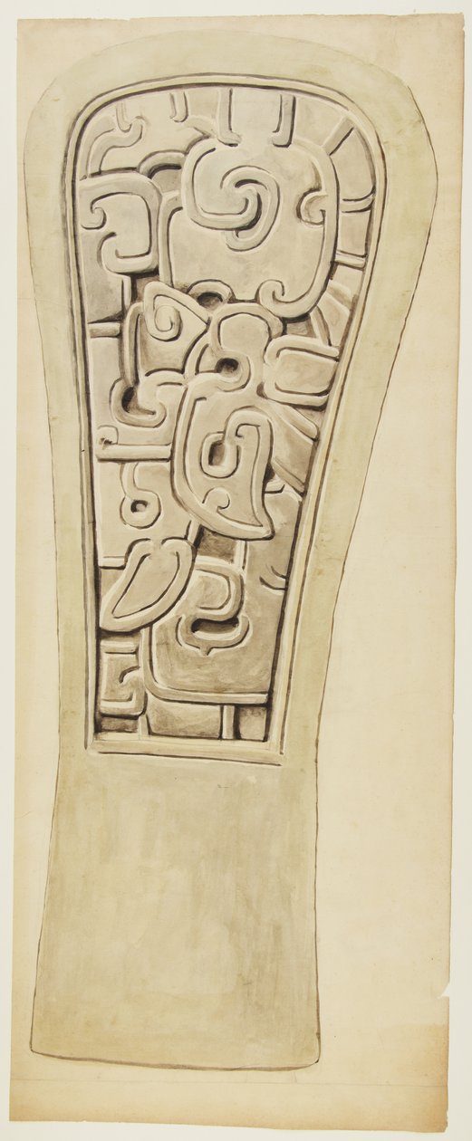Relief en pierre de Veracruz, Mexique - Adela Breton