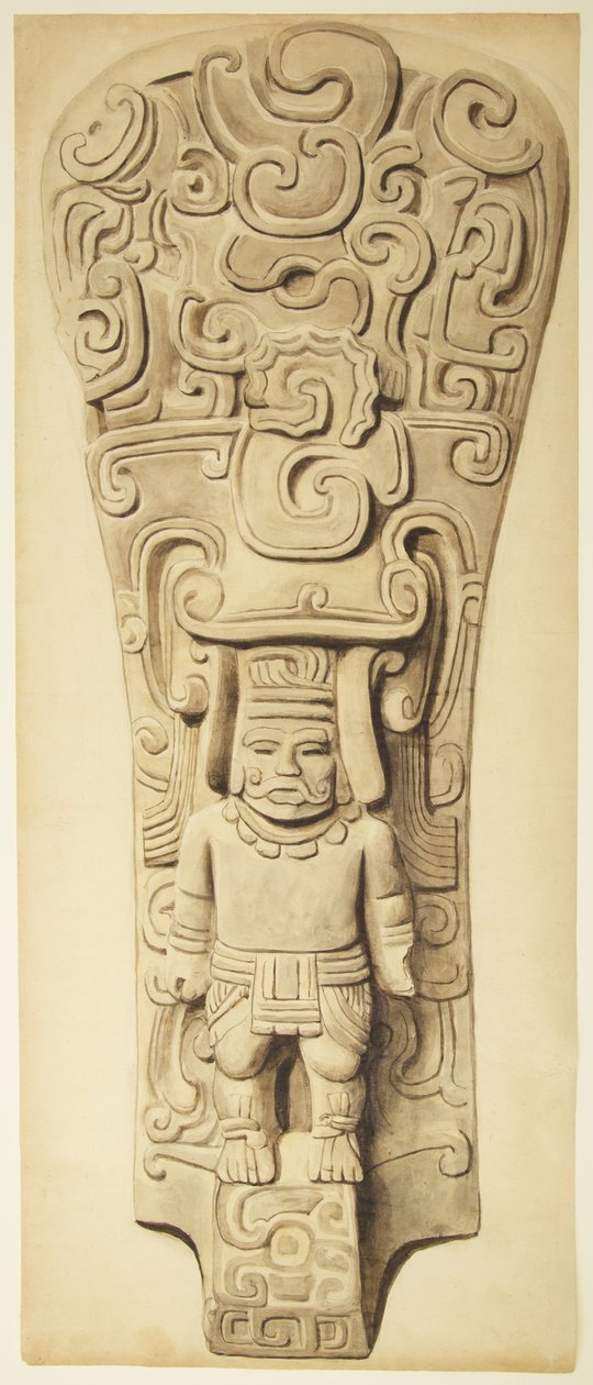 Relief en pierre de Veracruz, Mexique - Adela Breton
