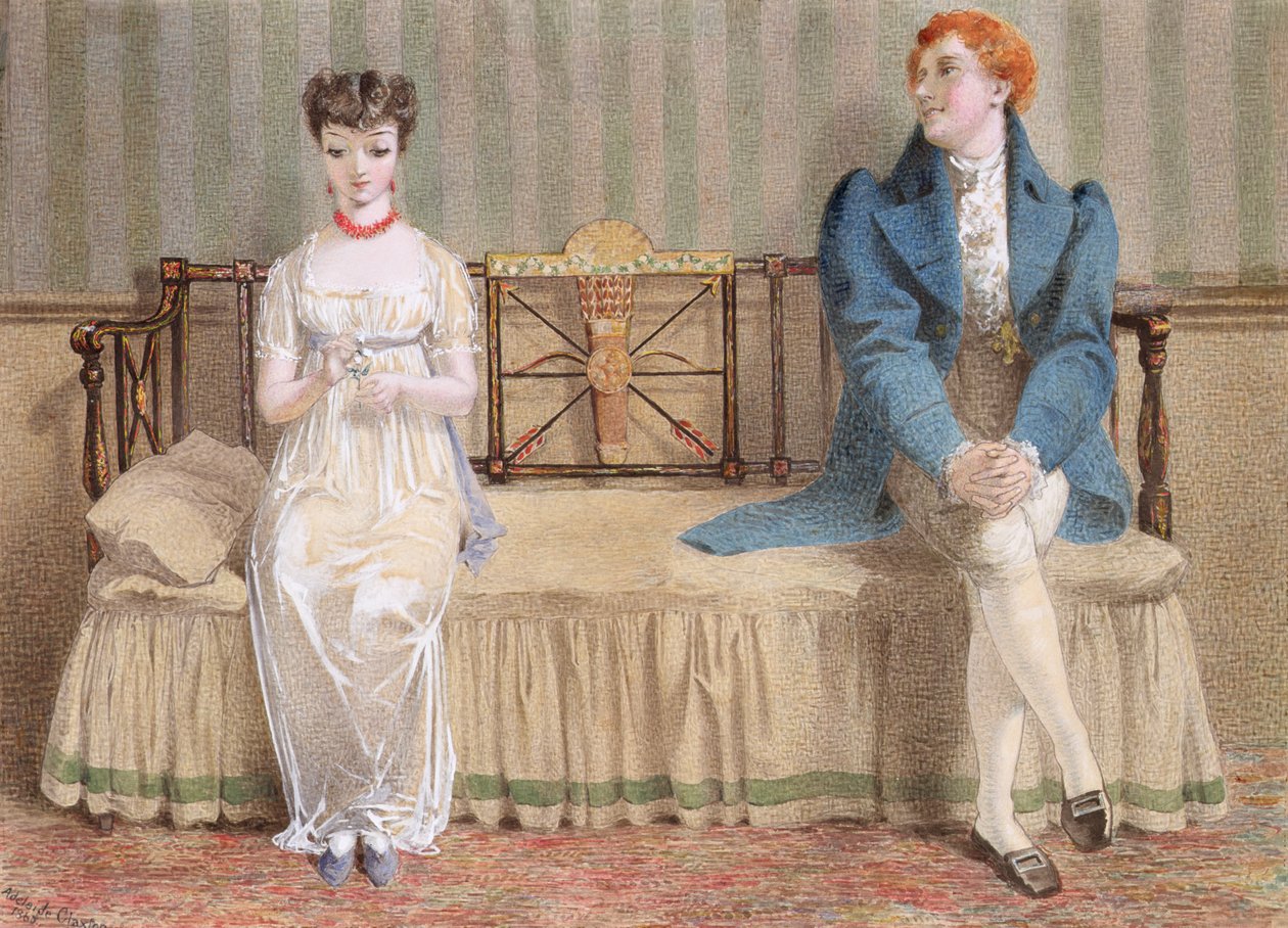 Courtiser, 1868 | Adelaide Claxton | Estampe d'art