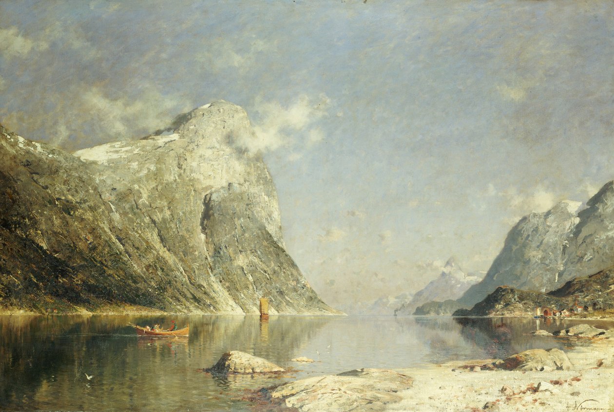 Une scène de fjord - Adelsteen Normann
