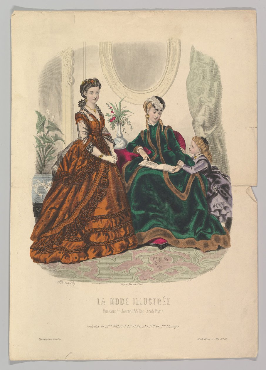 No. 51 de La Mode Illustrée, 1869 - Adèle Anaïs Colin