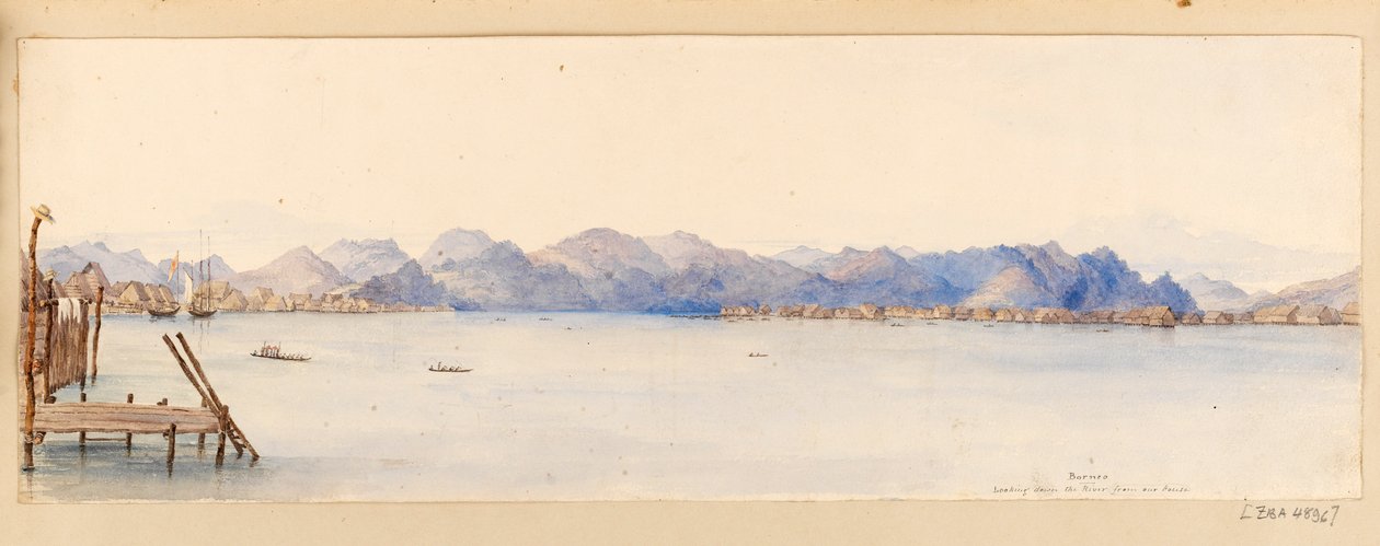 Bornéo - Vue sur la rivière depuis notre maison, de l