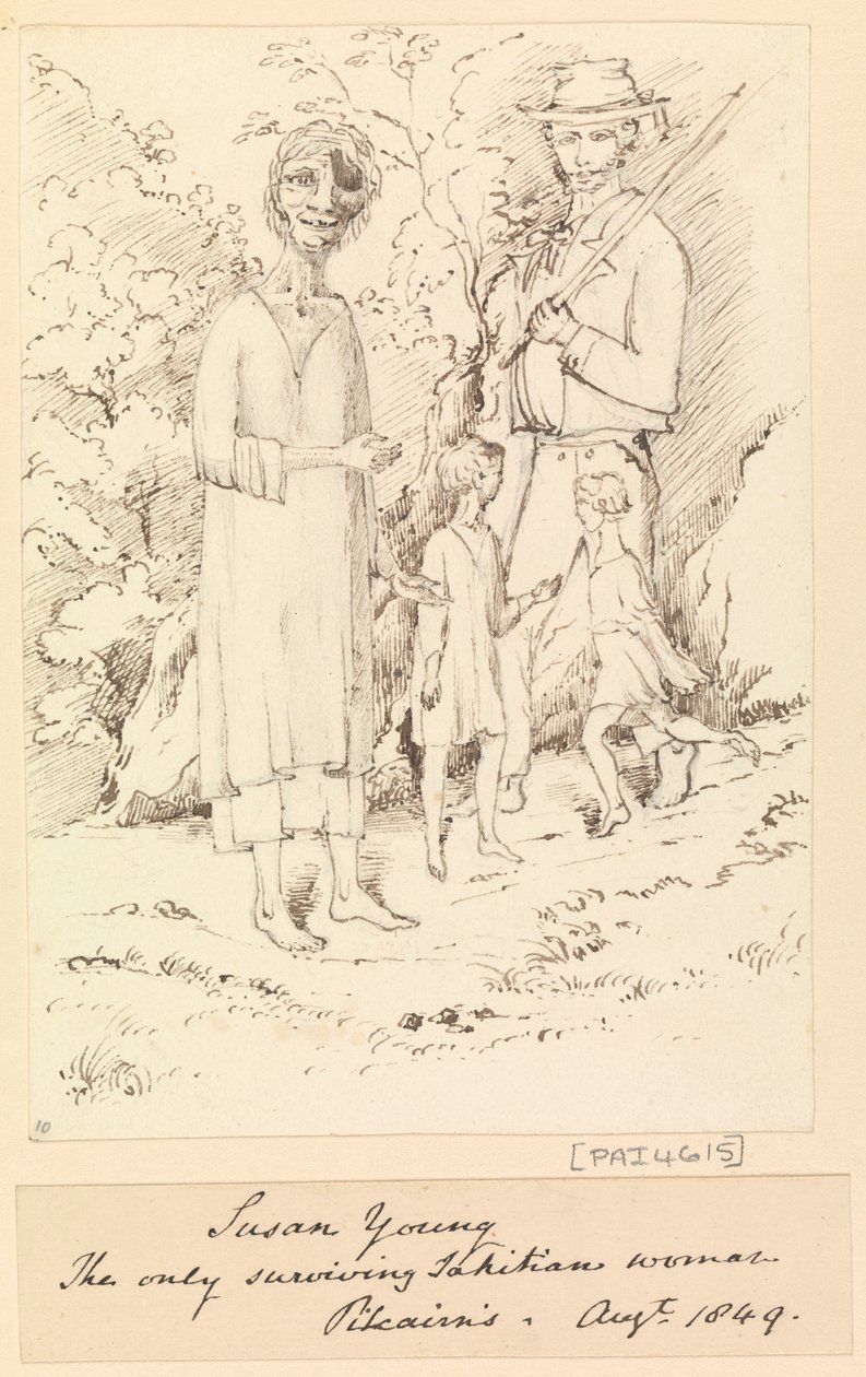 Susan Young, La seule femme tahitienne survivante, Île de Pitcairn, août 1849 - Admiral Sir Edward Gennys Fanshawe
