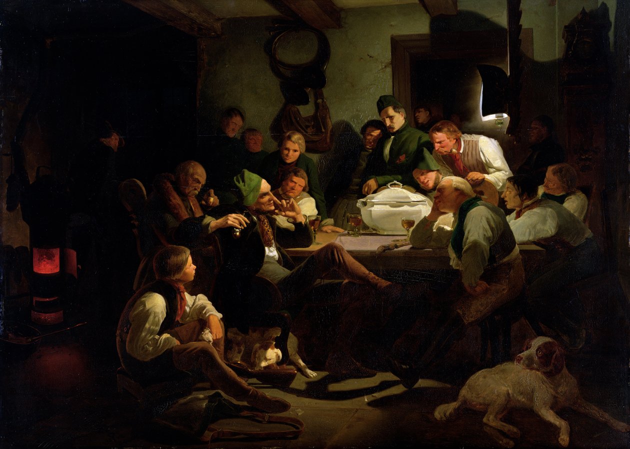 Munchhausen raconte ses histoires de chasse, 1842 - Adolf Schrodter