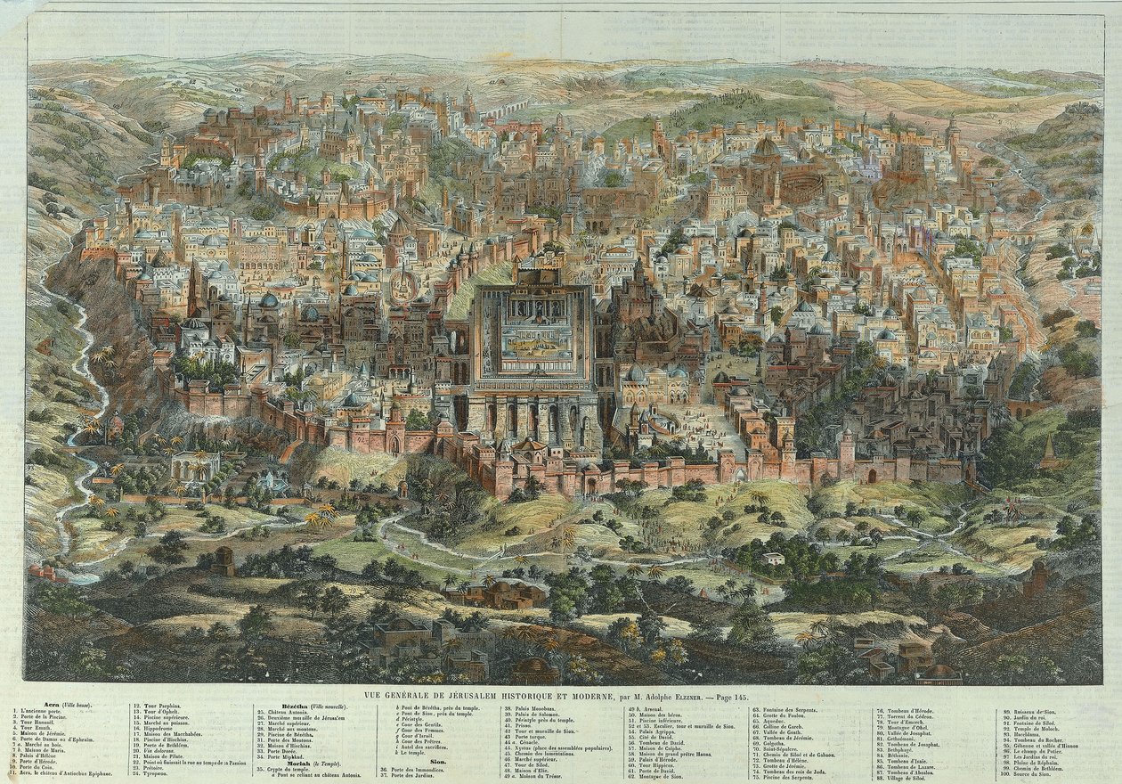 Vue générale de Jérusalem - Adolf Eltzner