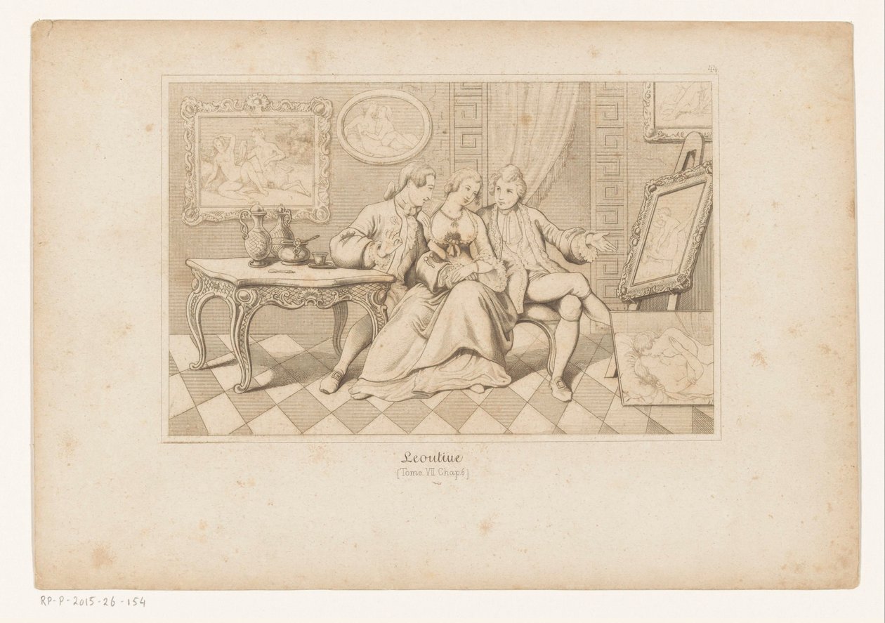 Casanova et le Duc de Matalone regardant de l