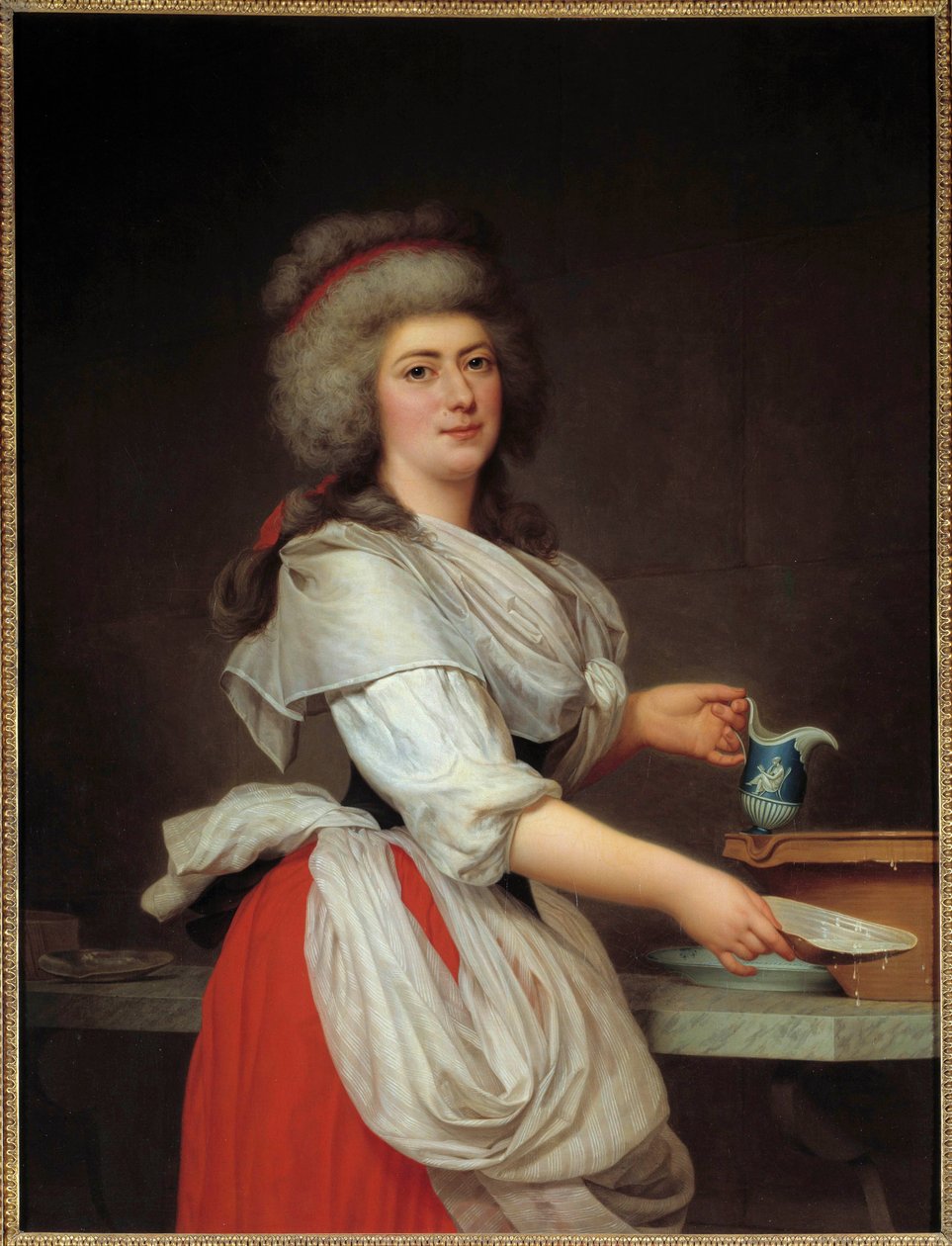 Portrait de Madame Aughie, femme de chambre de la reine de France Marie-Antoinette - Adolf Ulrich Wertmuller