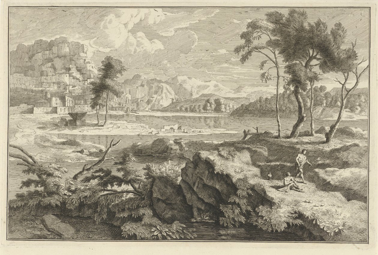 Paysage arcadien avec rochers et rivière
Paysages italiens et allemands (série) - Adolf van der Laan