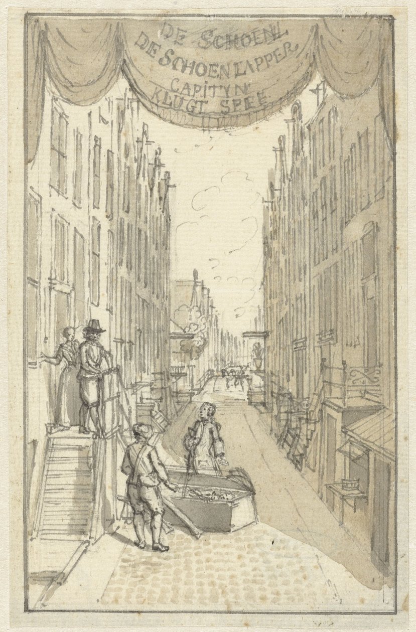 Projet pour la page de titre de la pièce De Schoenlapper-Capityn - Adolf van der Laan