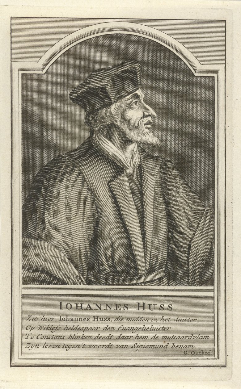 Portrait de John Hus, c. 1710 - Adolf van der Laan