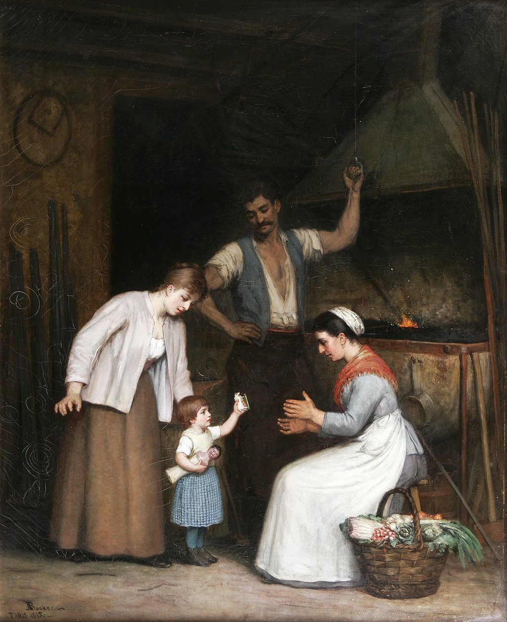 À la forge - Adolf von Becker