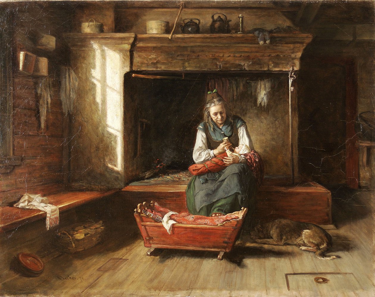 Le petit est nourri - Adolf von Becker