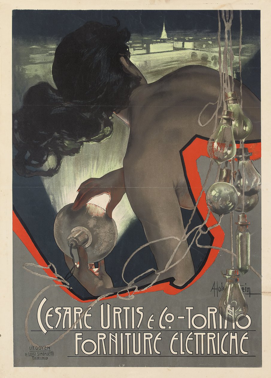 Affiche publicitaire produite pour la société italienne de fournitures d