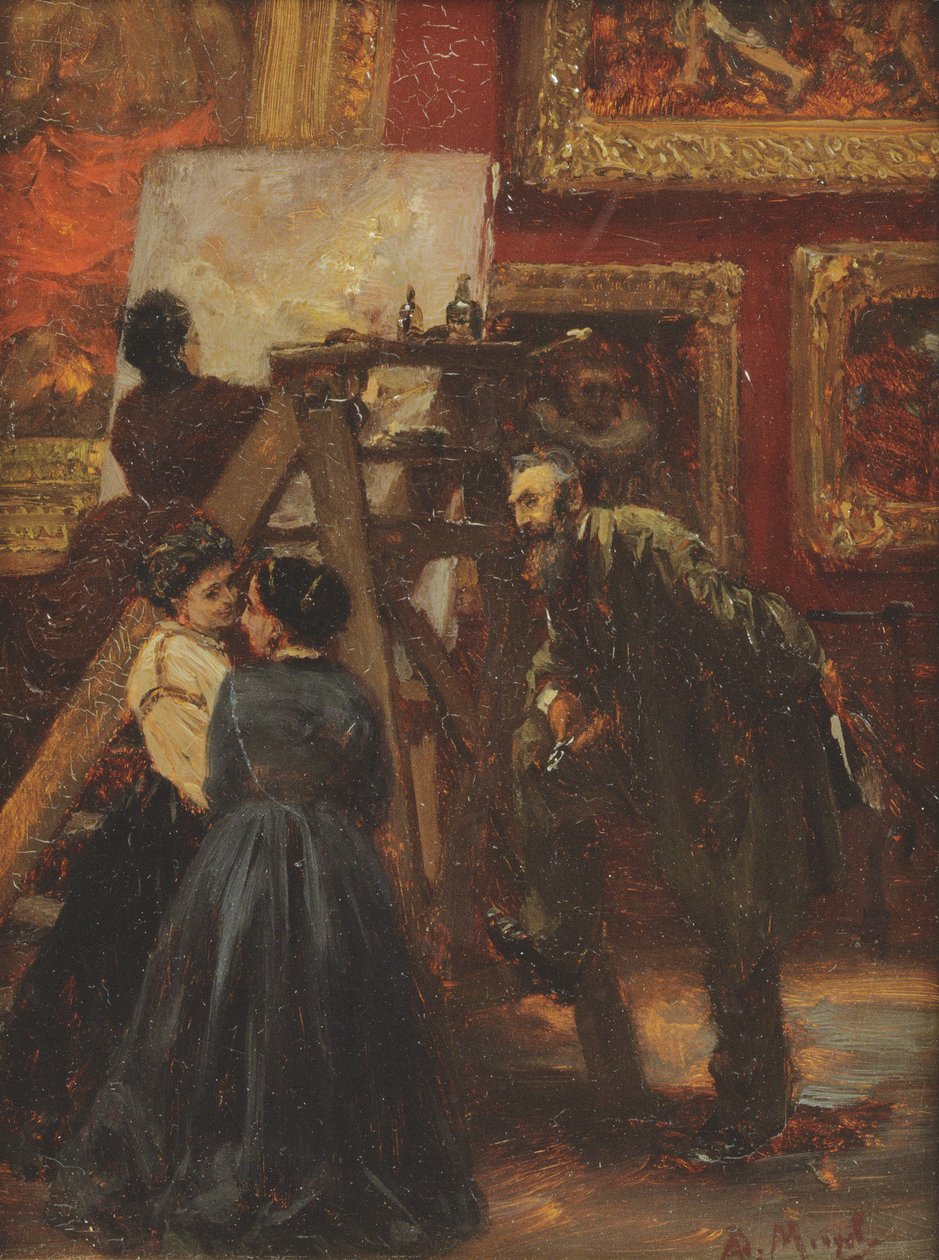 Au Louvre, 1867 - Adolph Menzel