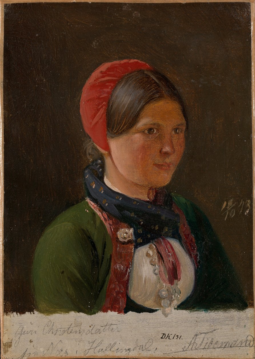 Fille de Hallingdal - Adolph Tidemand