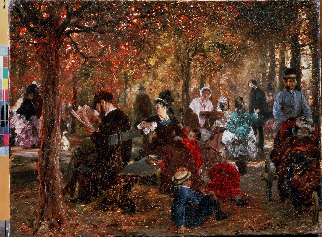 Dans le jardin du Luxembourg à Paris - Adolph Menzel